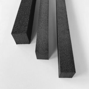Fuellerstaebe aus PE in schwarz